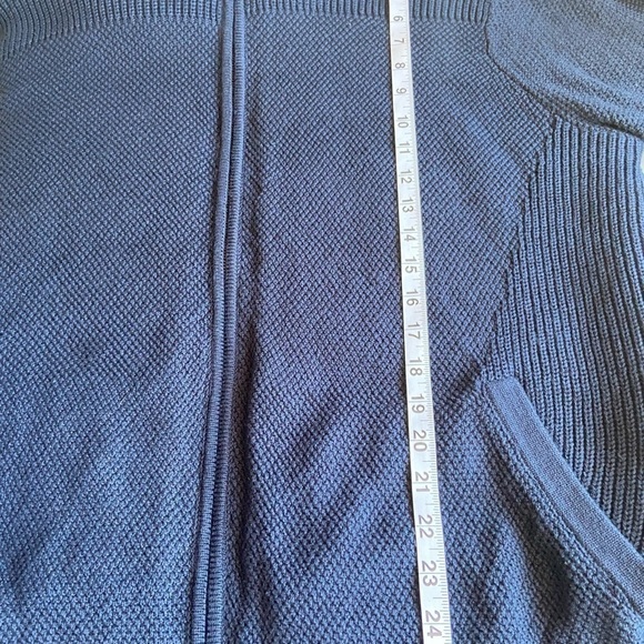 Carbon 2 Cobalt Men's Sweater Cardigan Sherpa Lined Hoodie Pockets Full Zip L - Picture 10 of 13
